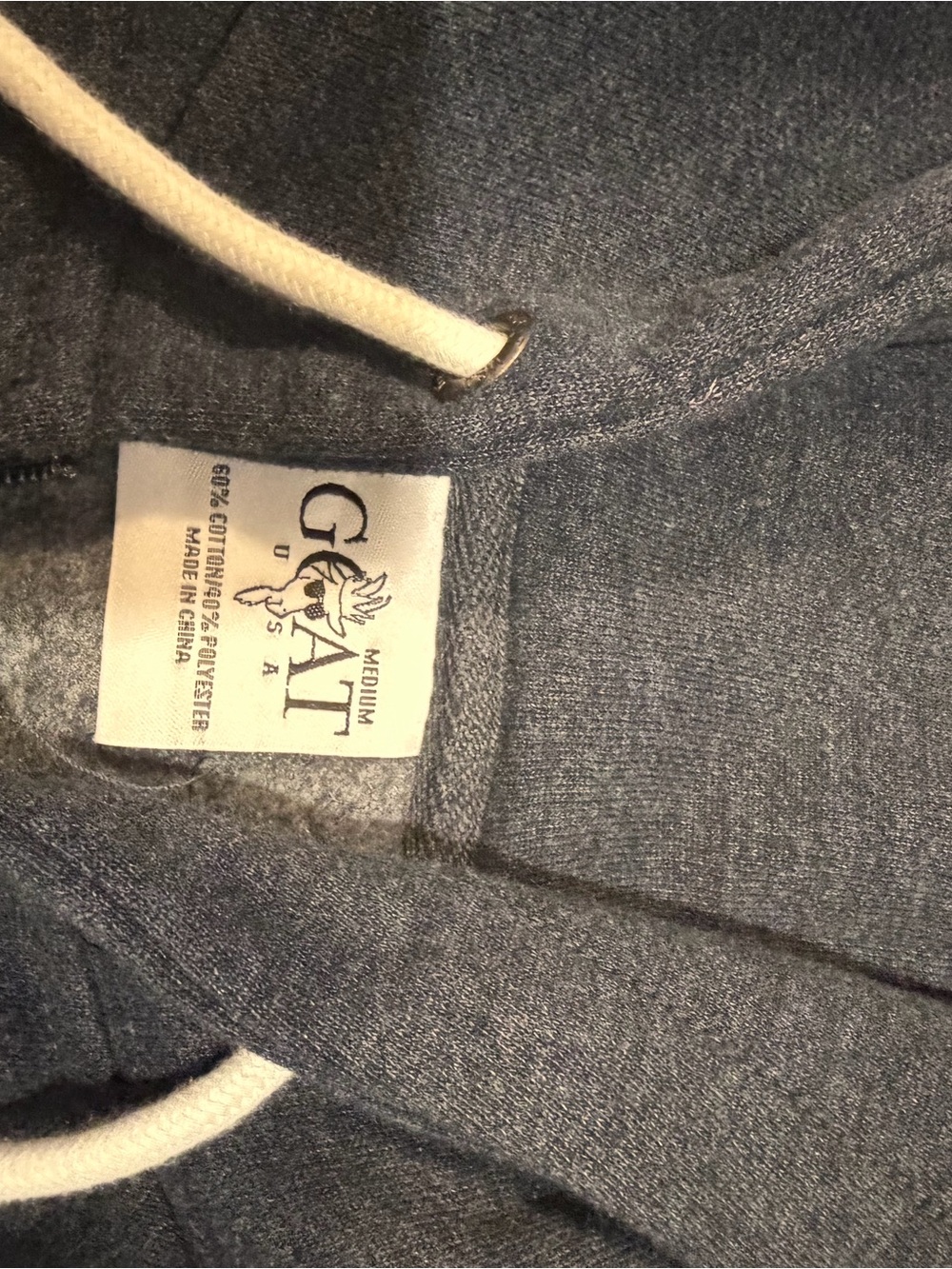 GOAT USA Men's Navy Zip-Up Hoodie - Picture 3 of 3